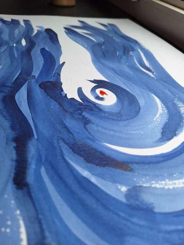 Aquarell "Aus Wasser und Geist"