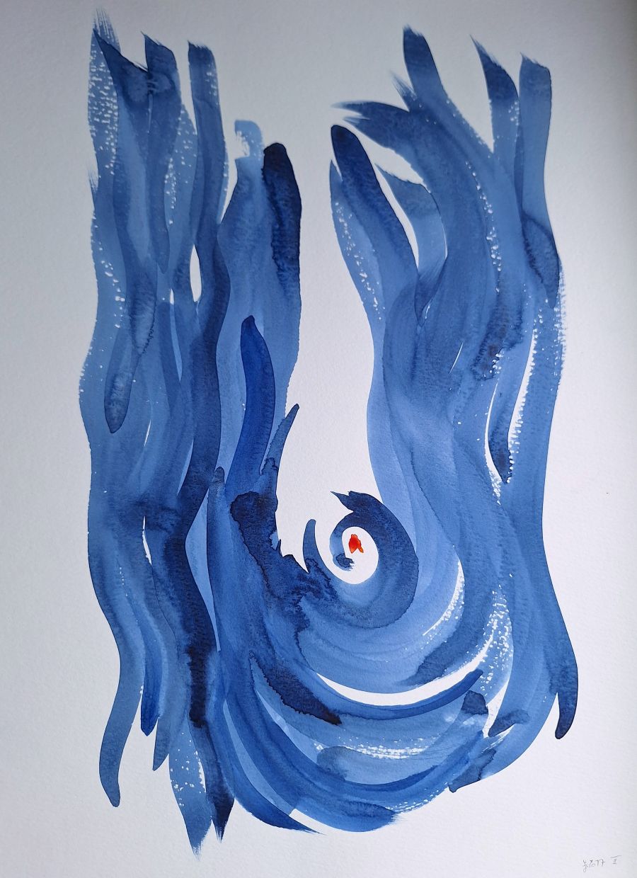 Aquarell "Aus Wasser und Geist"