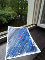 Aquarell "Boot ohne Ruder" hochkant