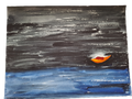 Aquarell "Boot ohne Ruder"