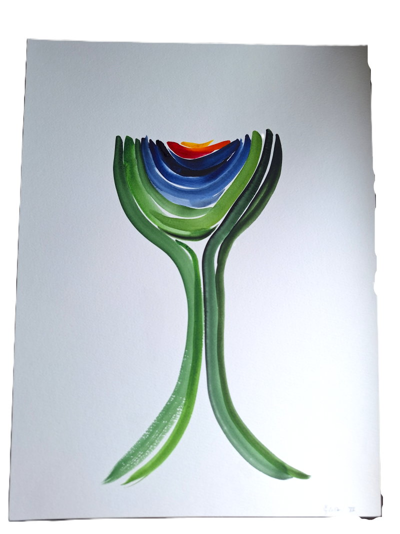 Aquarell "Kelch des Heils"