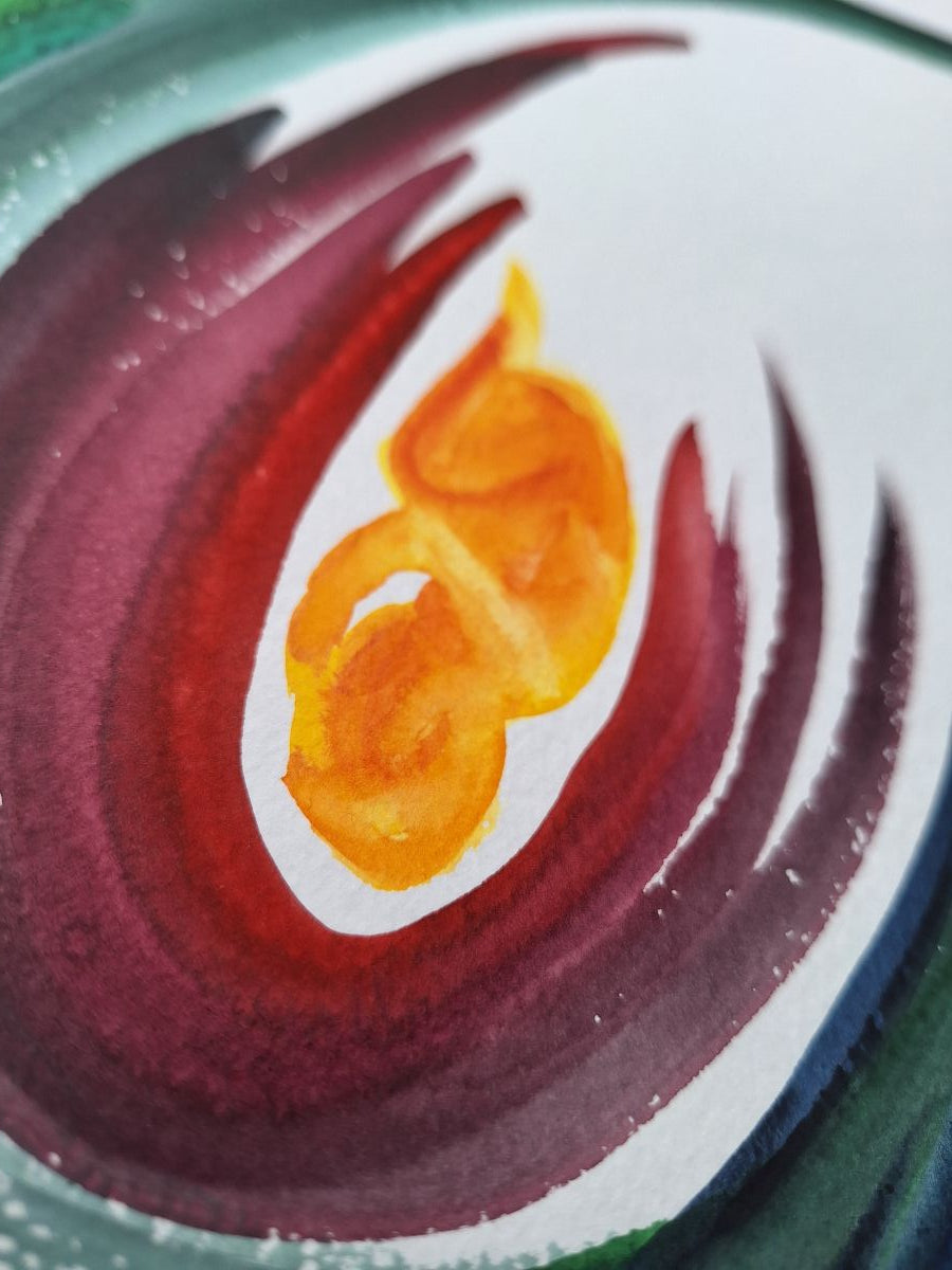 Aquarell "Schöpfungsdynamik III"