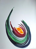 Aquarell "Schöpfungsdynamik III"
