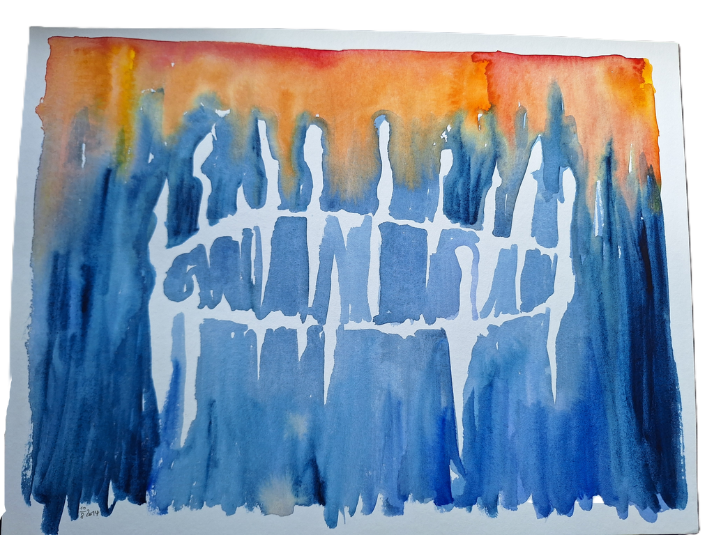 Aquarell "Tisch des Lebens"