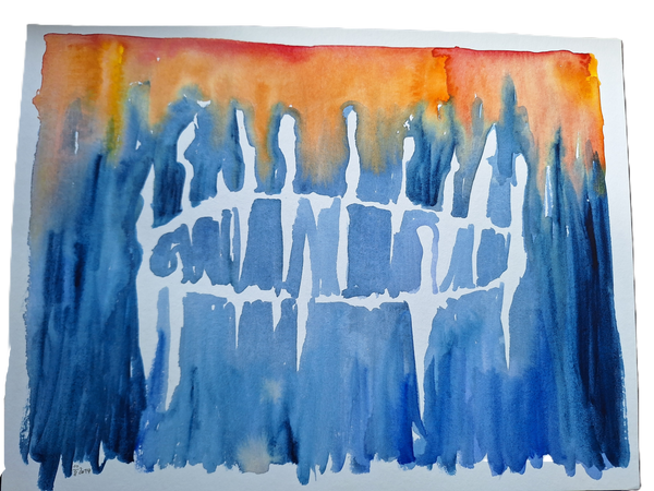 Aquarell "Tisch des Lebens"