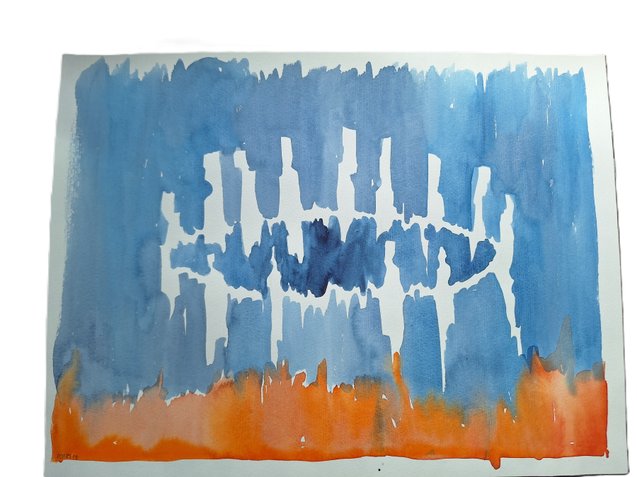 Aquarell  "Zusammen"