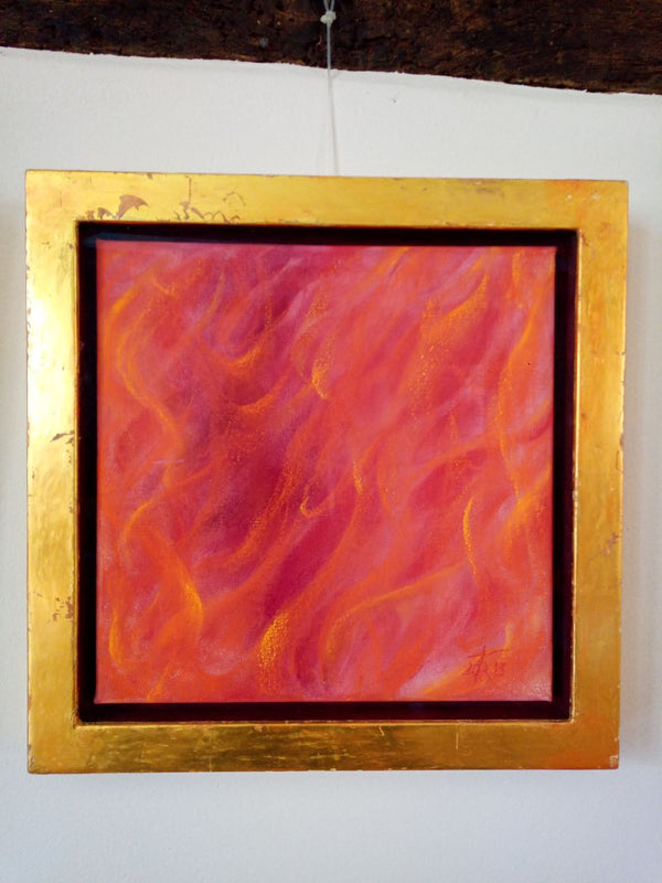 Malerei_Wolke des Nichtwissens, gold