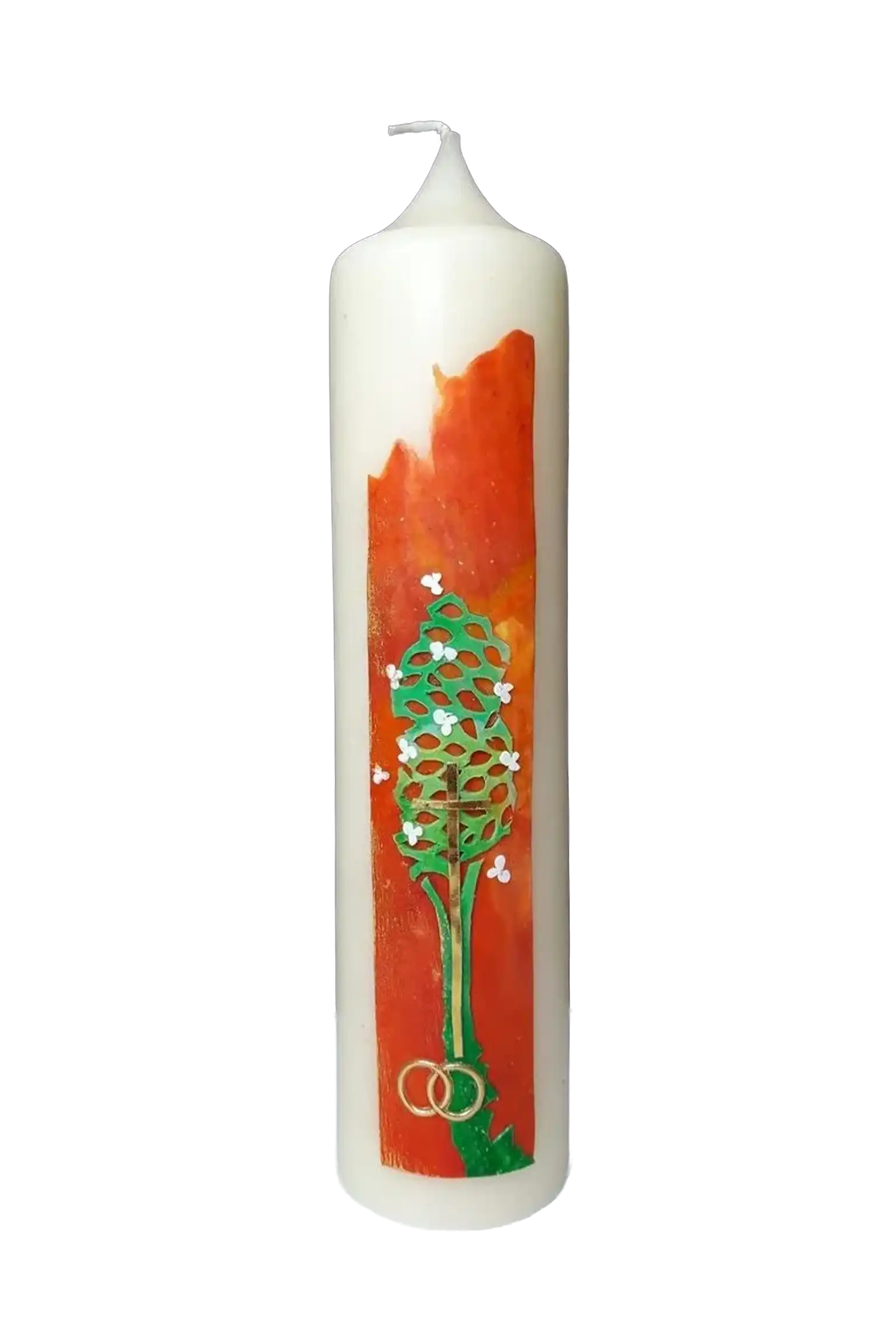 Hochzeitskerze „Frühlingserwachen“ (7×30 cm)