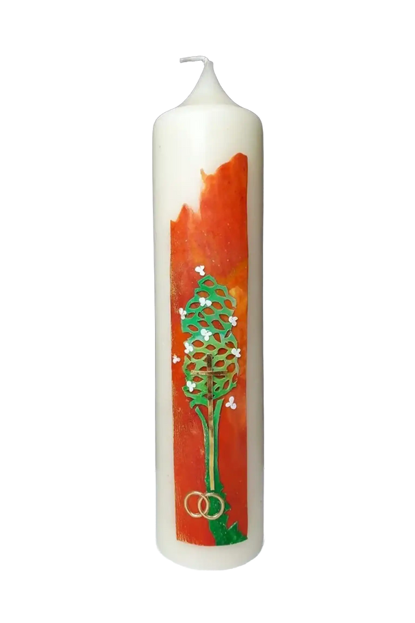 Hochzeitskerze „Frühlingserwachen“ (7×30 cm)