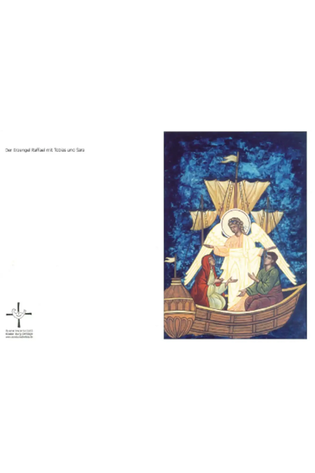 Ikonenkarte „Erzengel Raffael mit Tobias und Sara“