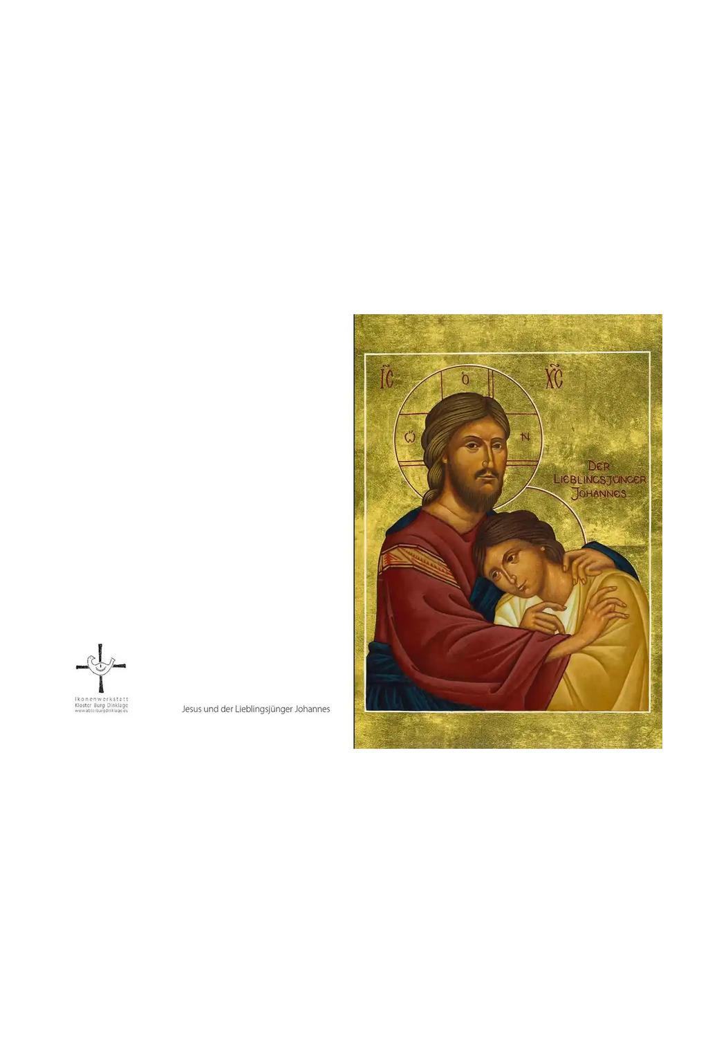 Ikonenkarte „Christus und der Lieblingsjünger“