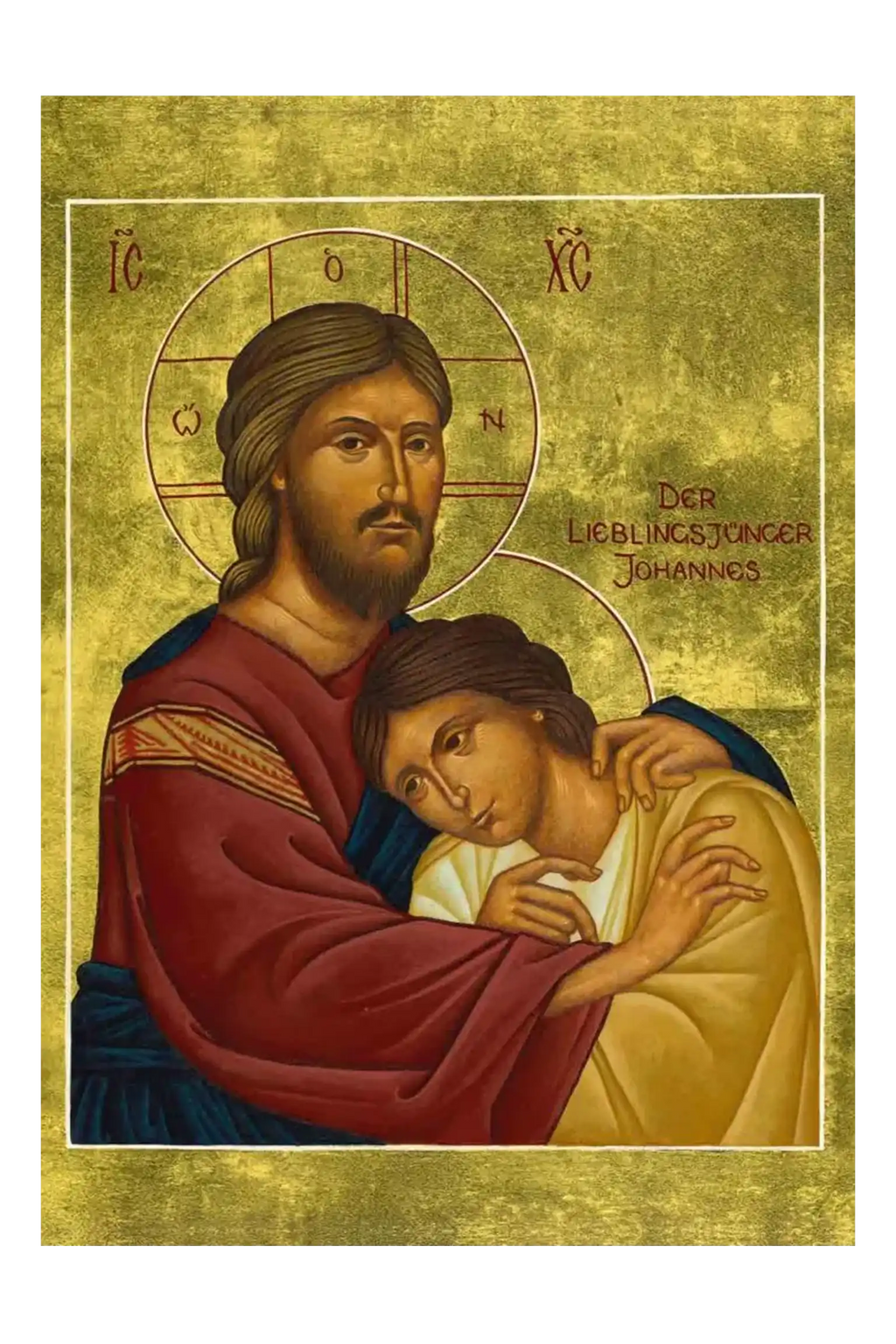 Ikonenkarte „Christus und der Lieblingsjünger“