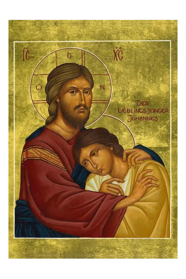 Ikonenkarte „Christus und der Lieblingsjünger“