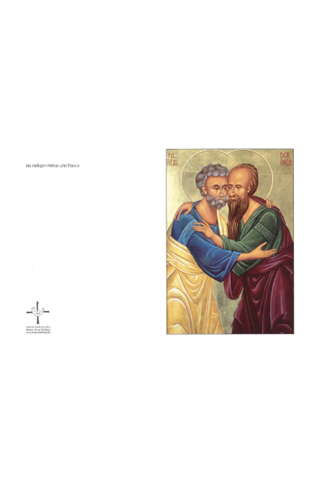Ikonenkarte „Petrus und Paulus“
