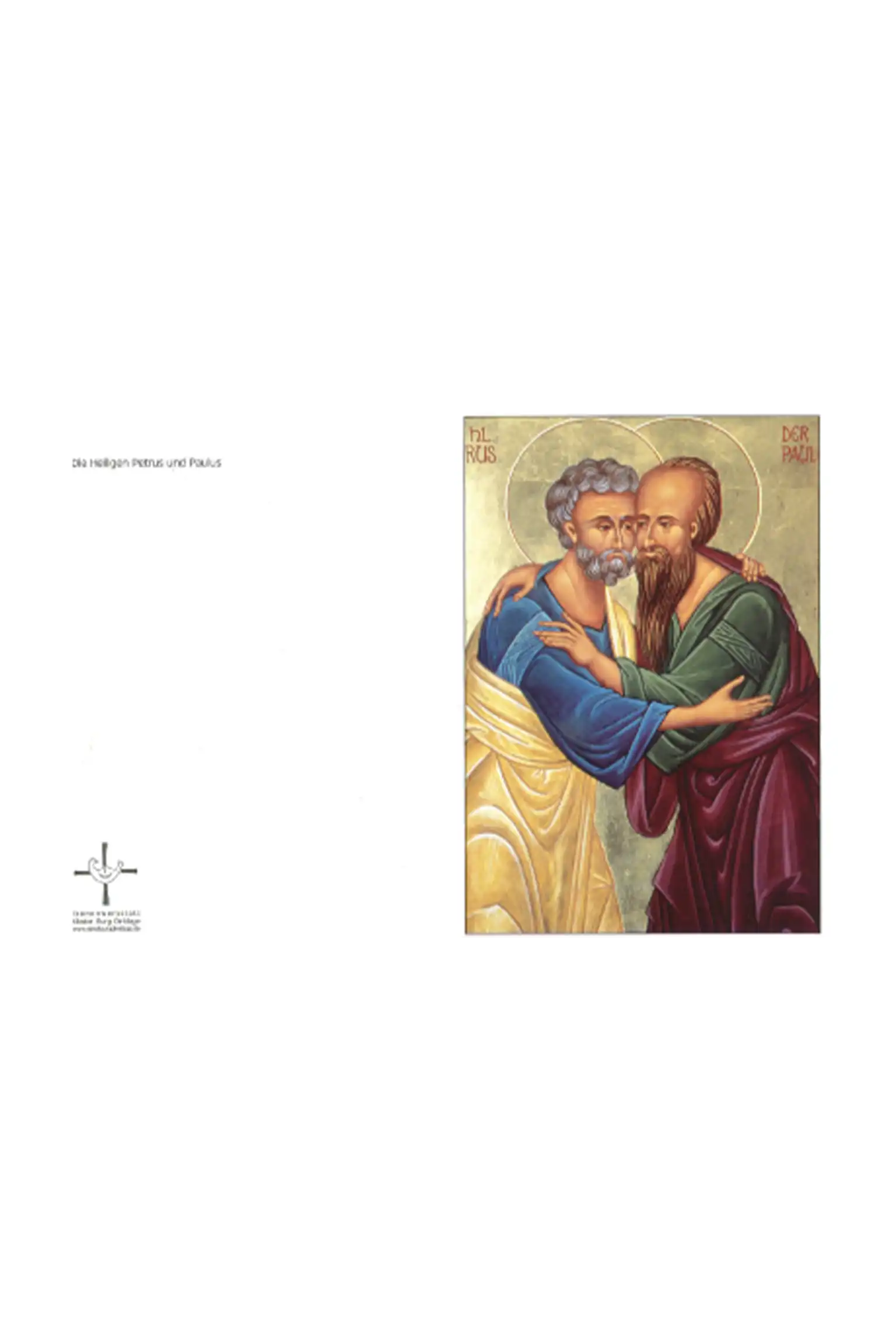 Ikonenkarte „Petrus und Paulus“