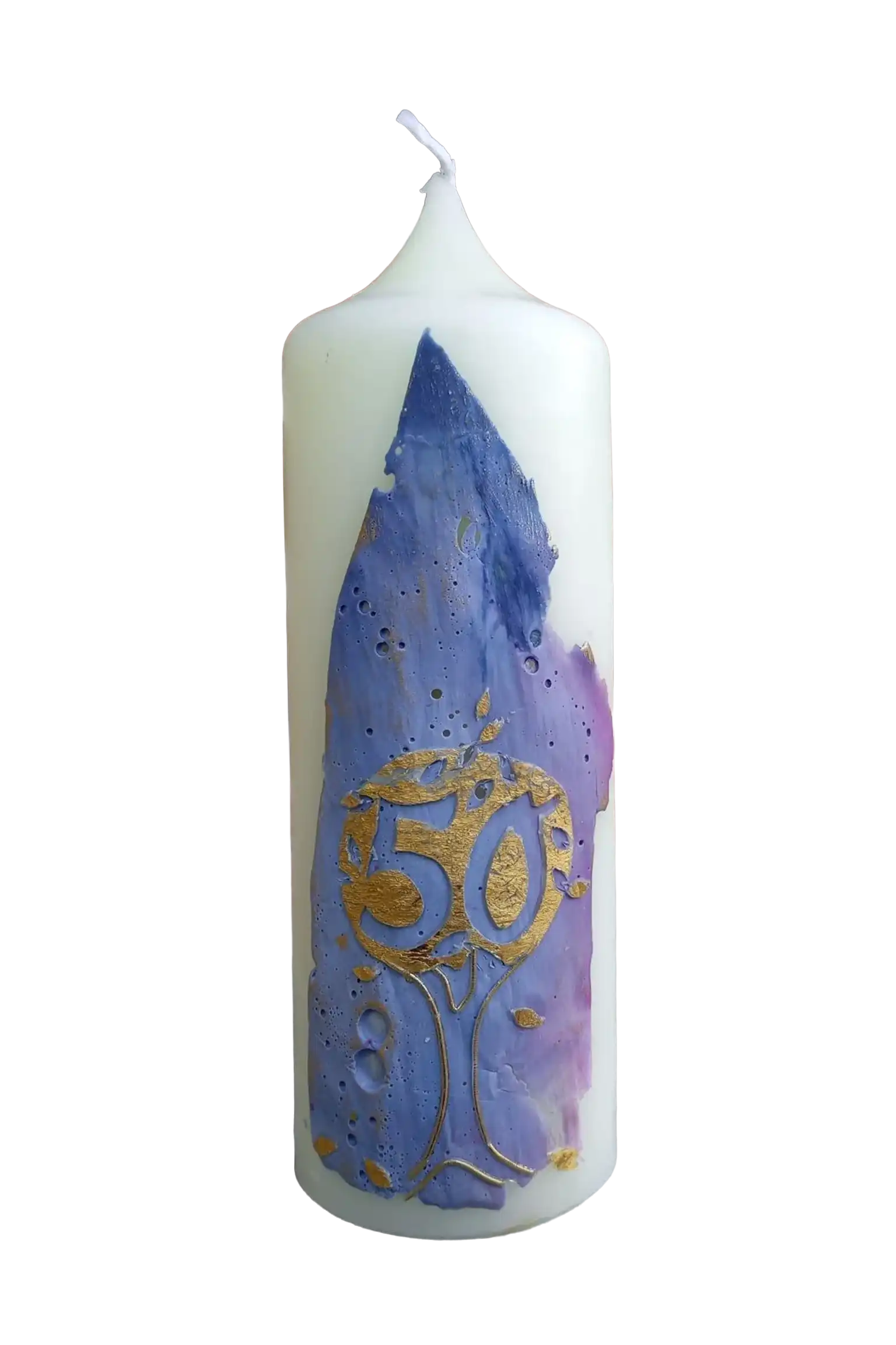 Hochzeitskerze „50 Jahre“ (7×20 cm)