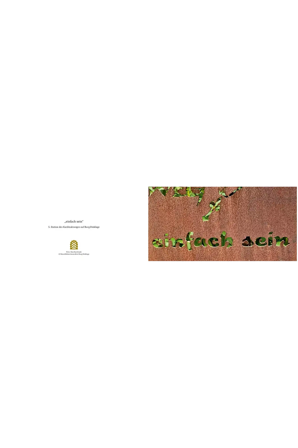 Impulskarte „einfach sein“