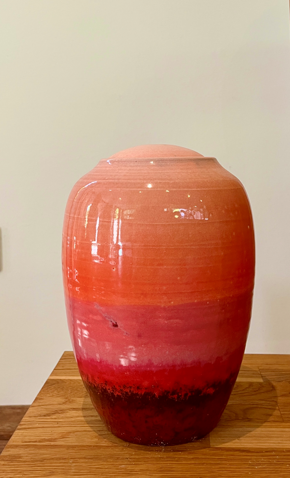 Keramik "Vase Rote-Rose"