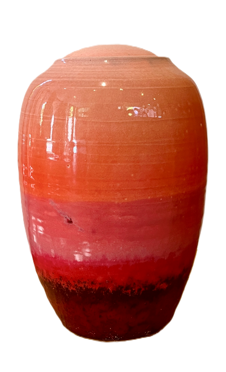 Keramik "Vase Rote-Rose"