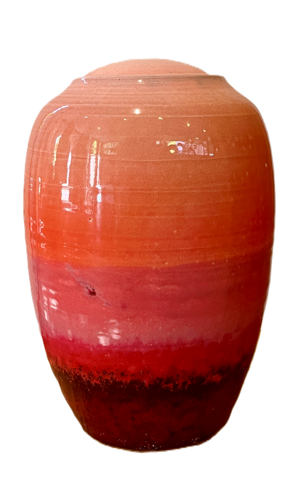 Keramik "Vase Rote-Rose"