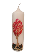 Kerze "Baum rotbronze" (6x20 cm)