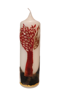 Kerze "Baum rot" (6x20 cm)