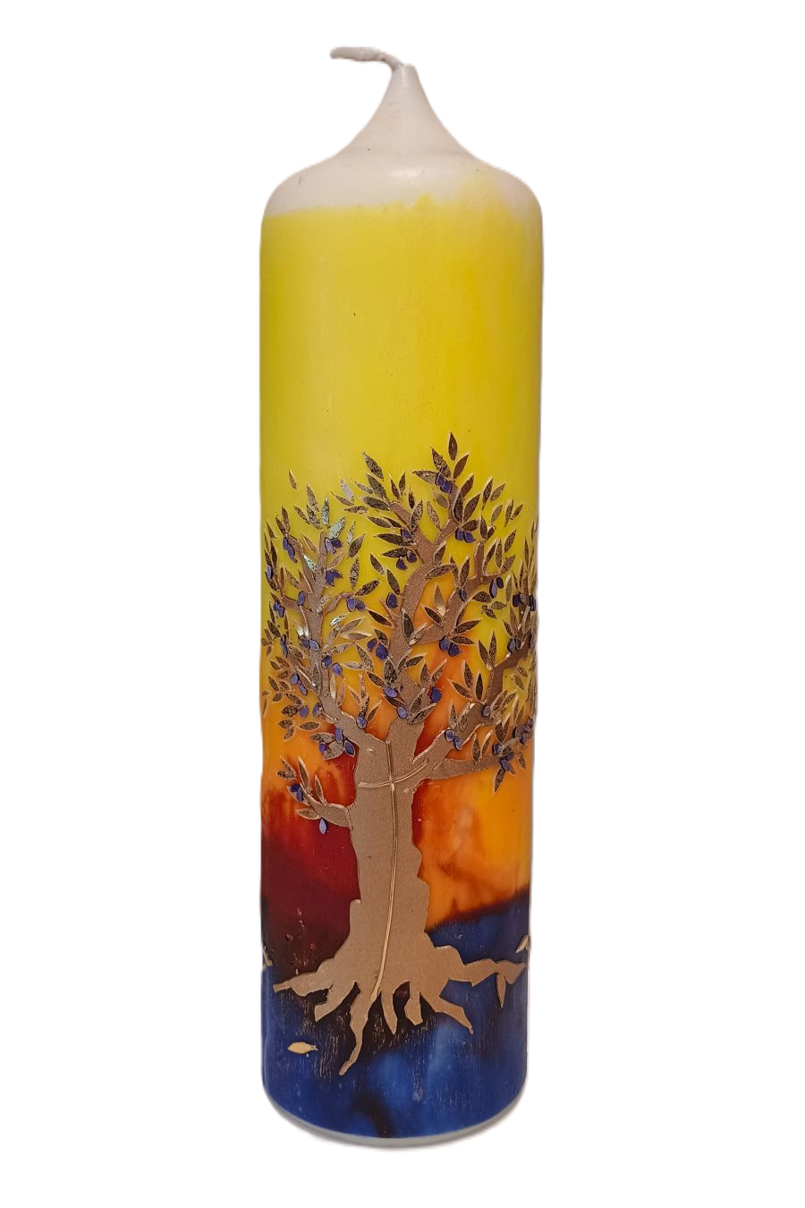 Kerze "Olivenbaum" (8x30 cm)