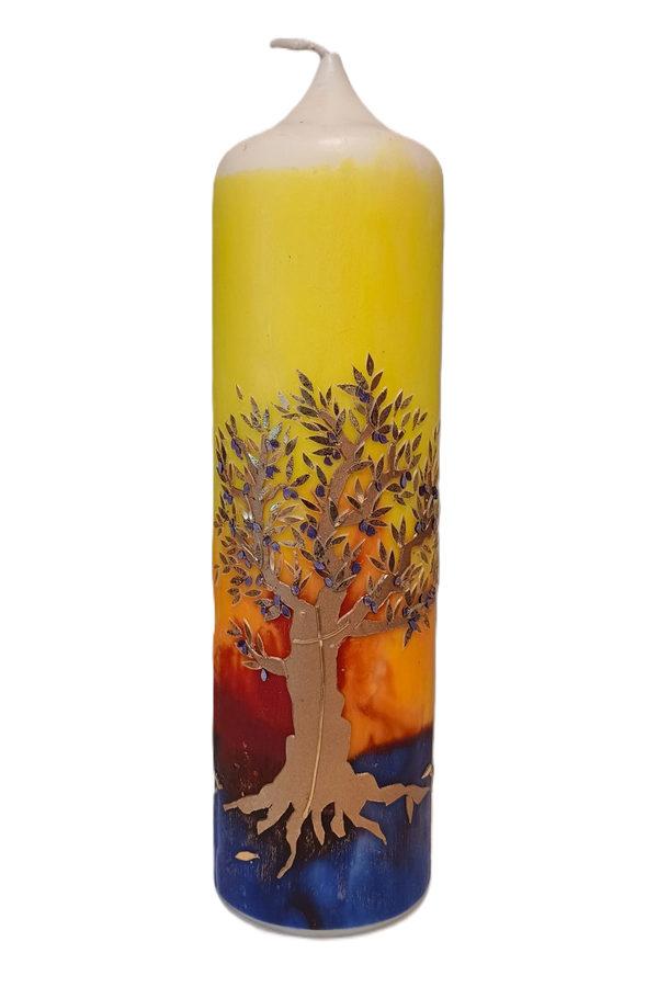 Kerze "Olivenbaum" (8x30 cm)