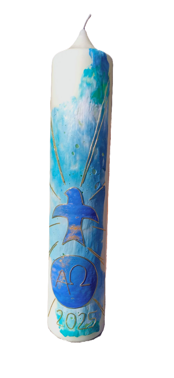 Osterkerze "Frieden" (8x40 cm)
