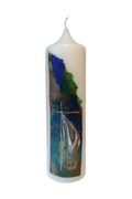 Kerze "Trauer-Kreuz" (7×25 cm)