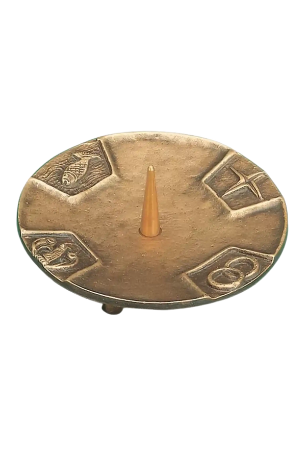 Bronzeleuchter "Vier Symbole"