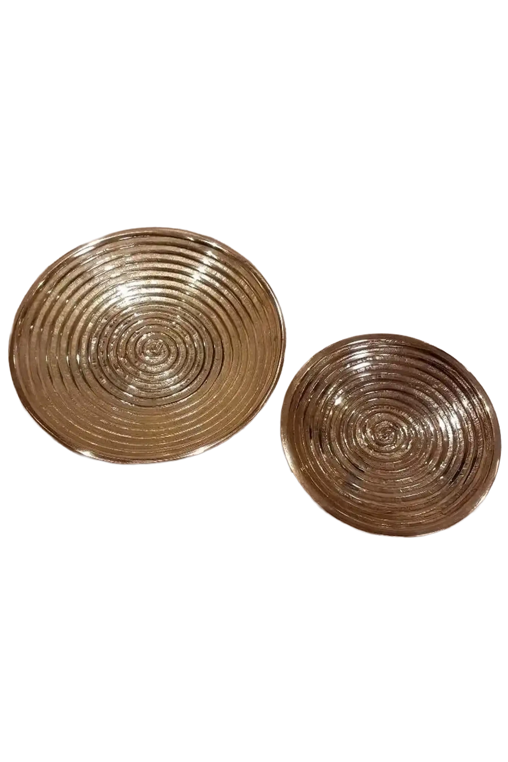 Messingteller "Spirale" für Kerzen und Mut-Kugeln