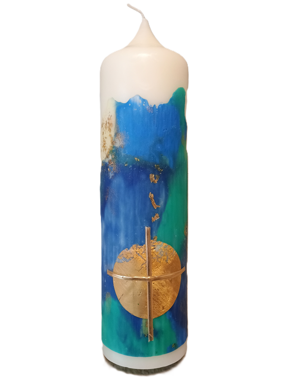 Kreuz türkis-blau (8x30 cm)