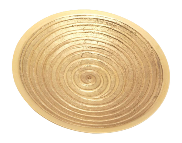 Messingteller "Spirale" für Kerzen und Mut-Kugeln