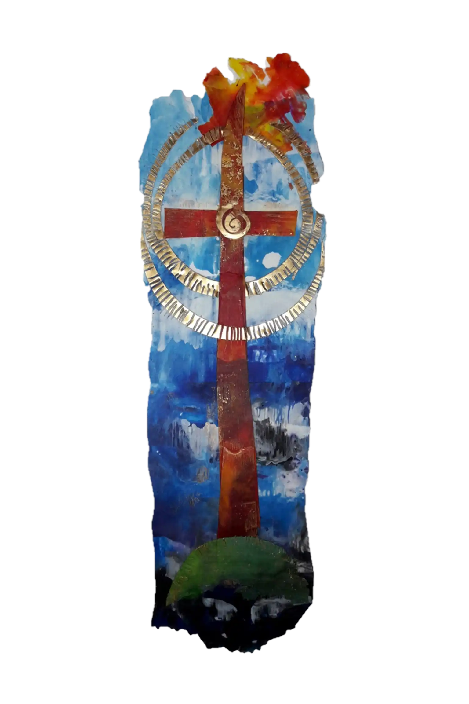 Osterkerze „Auferstehungskreuz“ (Kerzengröße wählbar)