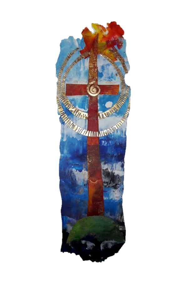 Osterkerze „Auferstehungskreuz“ (Kerzengröße wählbar)