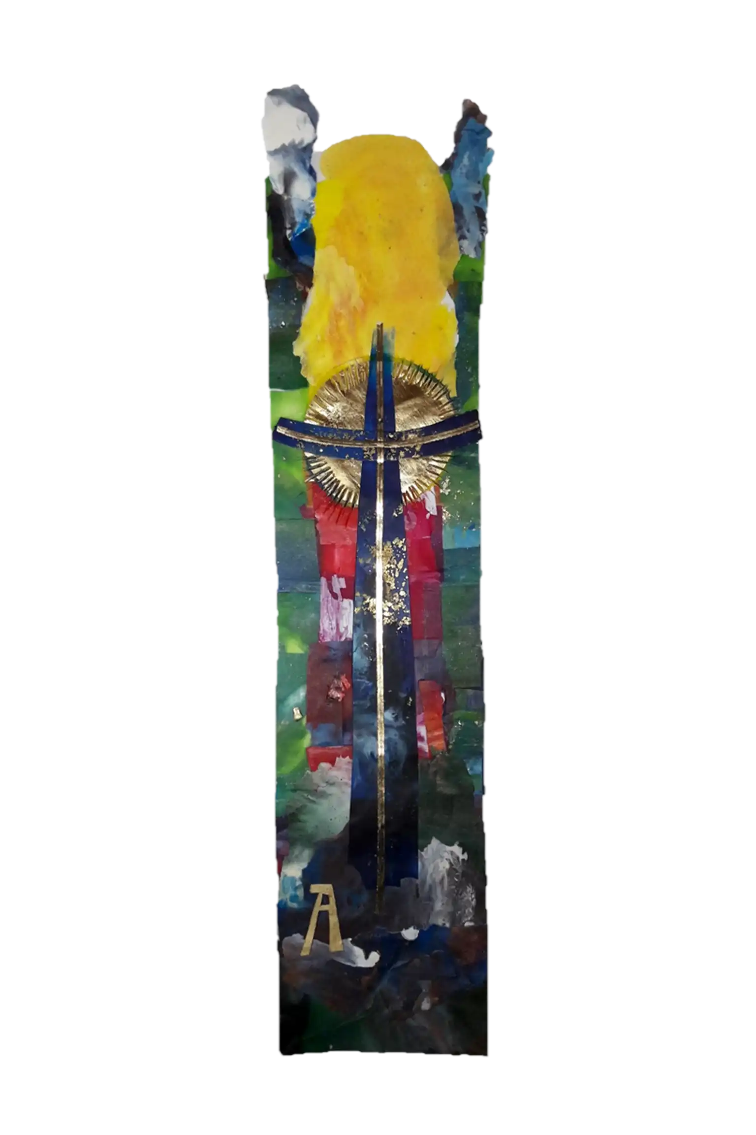 Osterkerze „Kreuz im Licht“ (Kerzengröße wählbar)