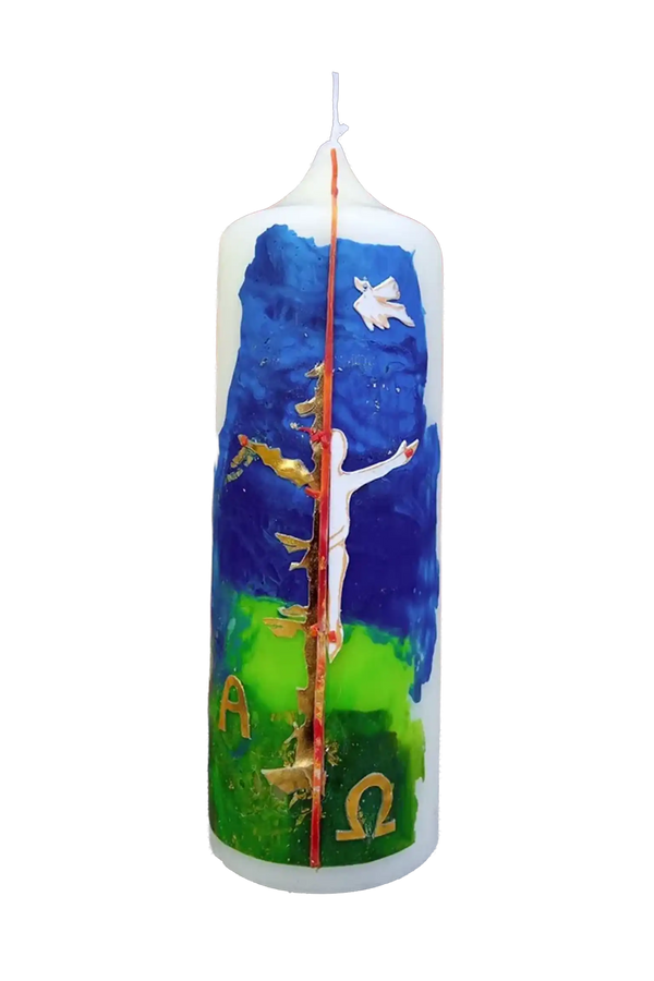 Kerze "Für die Welt" (8×25 cm)