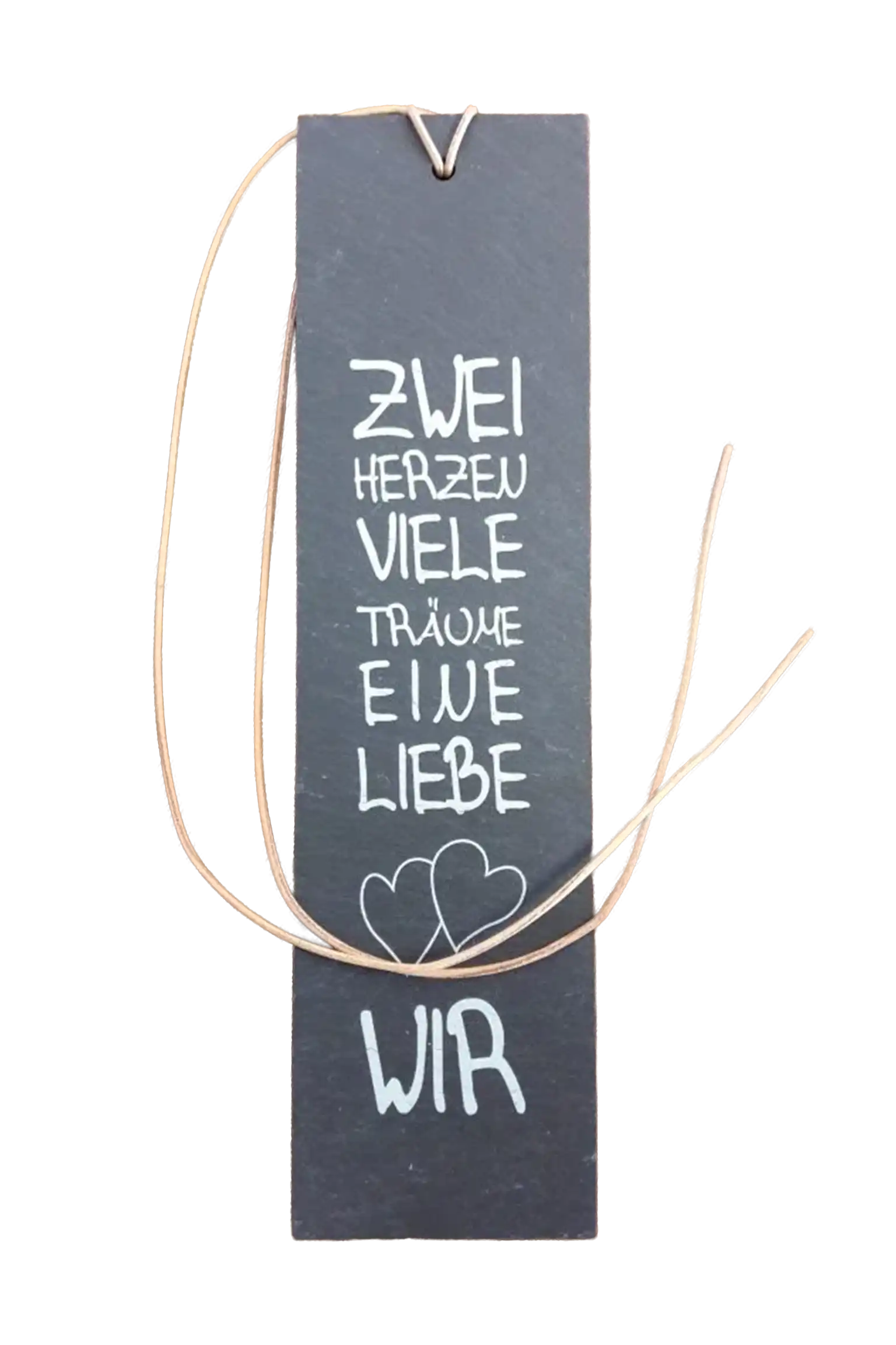 Schieferrelief „Zwei Herzen“