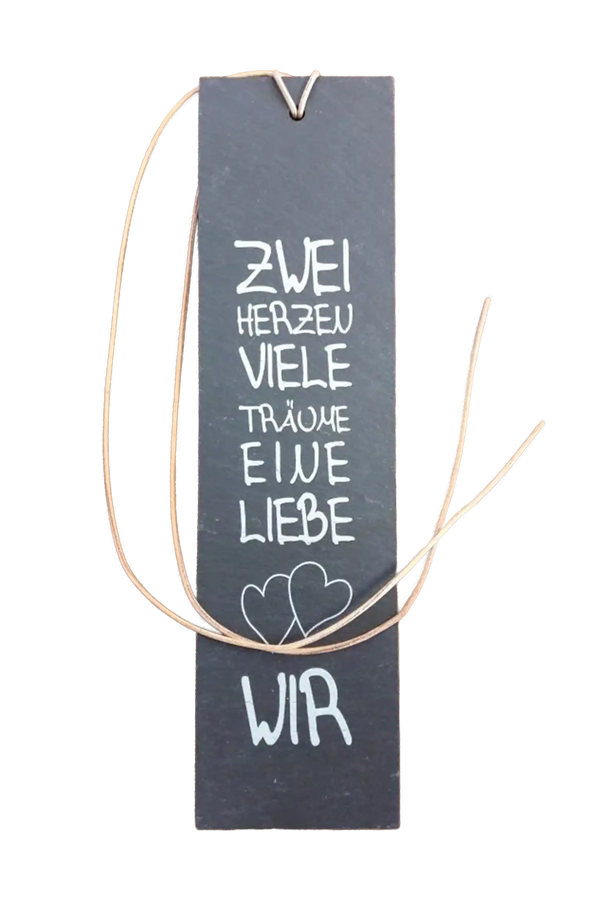 Schieferrelief „Zwei Herzen“