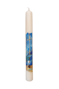 Taufkerze „Blau_A" (4 ×40 cm)
