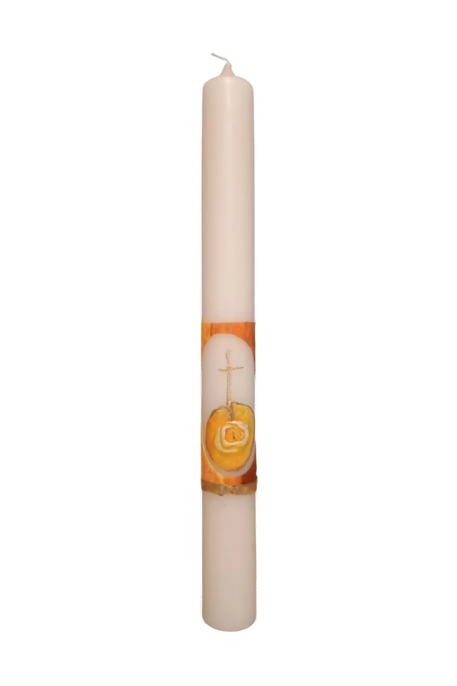 Taufkerze „Gelborange_A“ (4 ×40 cm)