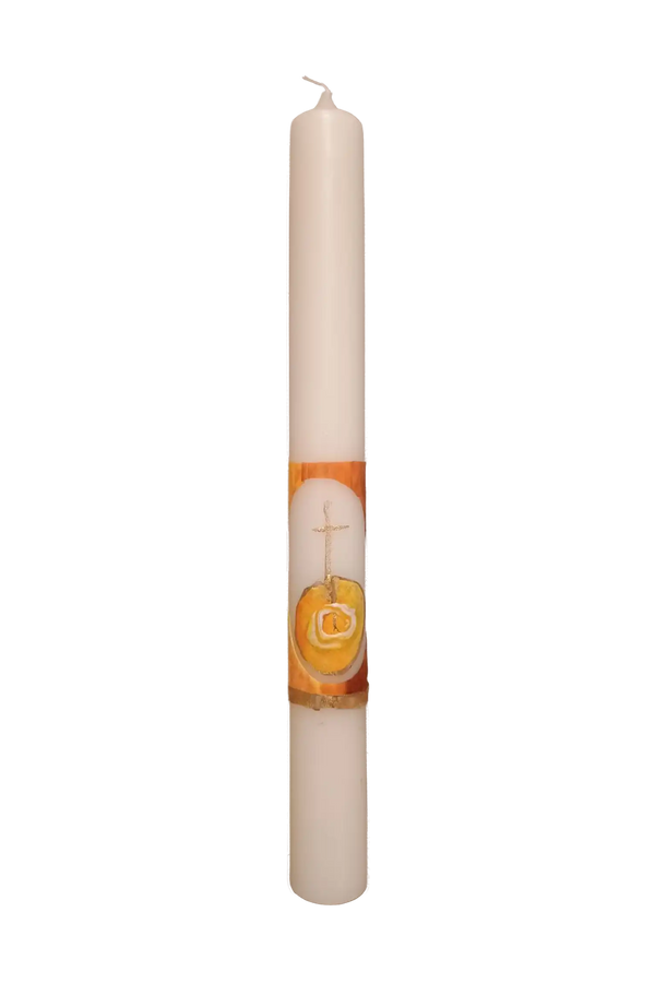 Taufkerze „Gelborange_A“ (4 ×40 cm)