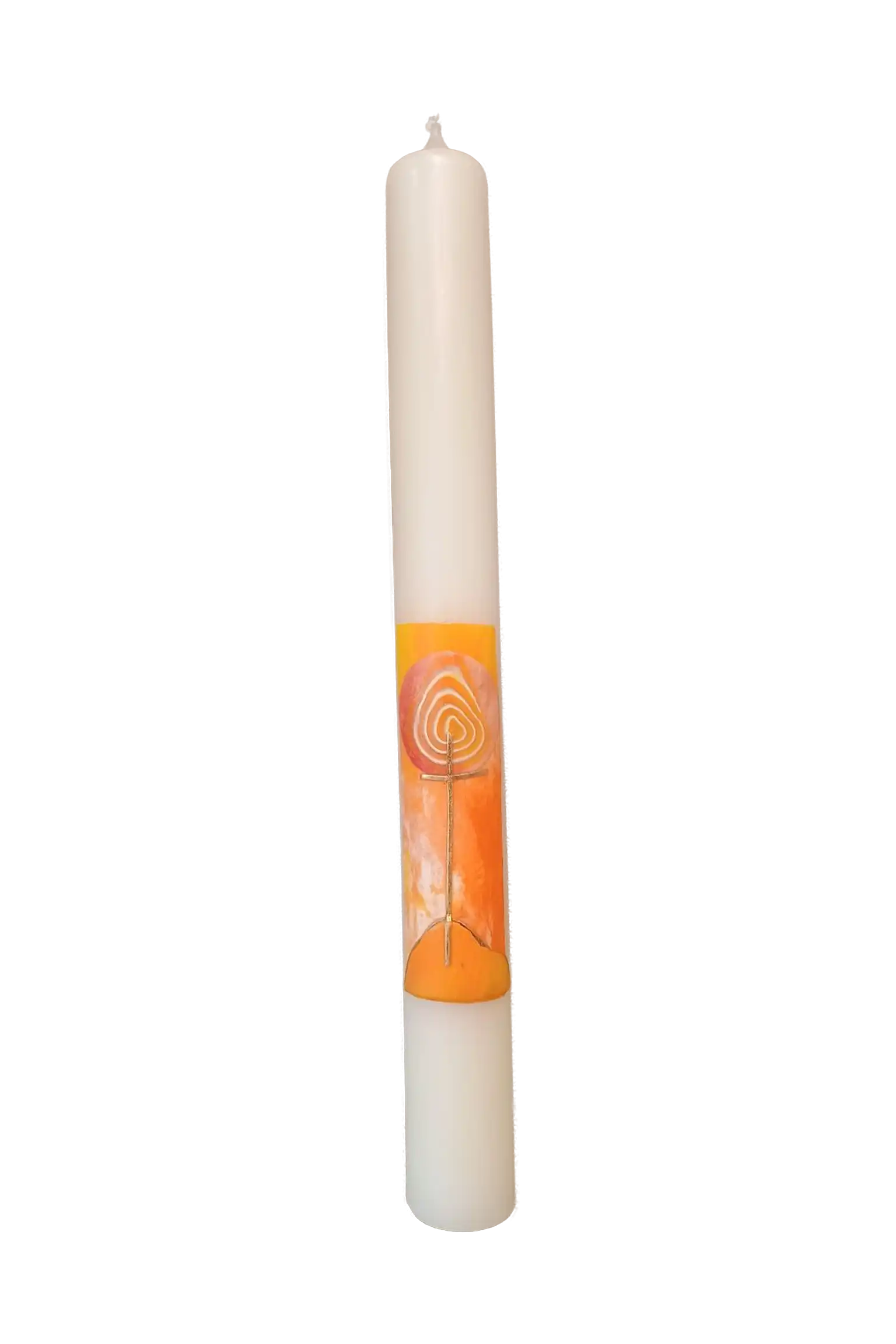 Taufkerze „Gelborange_B“ (4 ×40 cm)