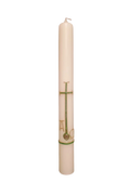 Taufkerze „Grünes Kreuz“ (4 ×40 cm)