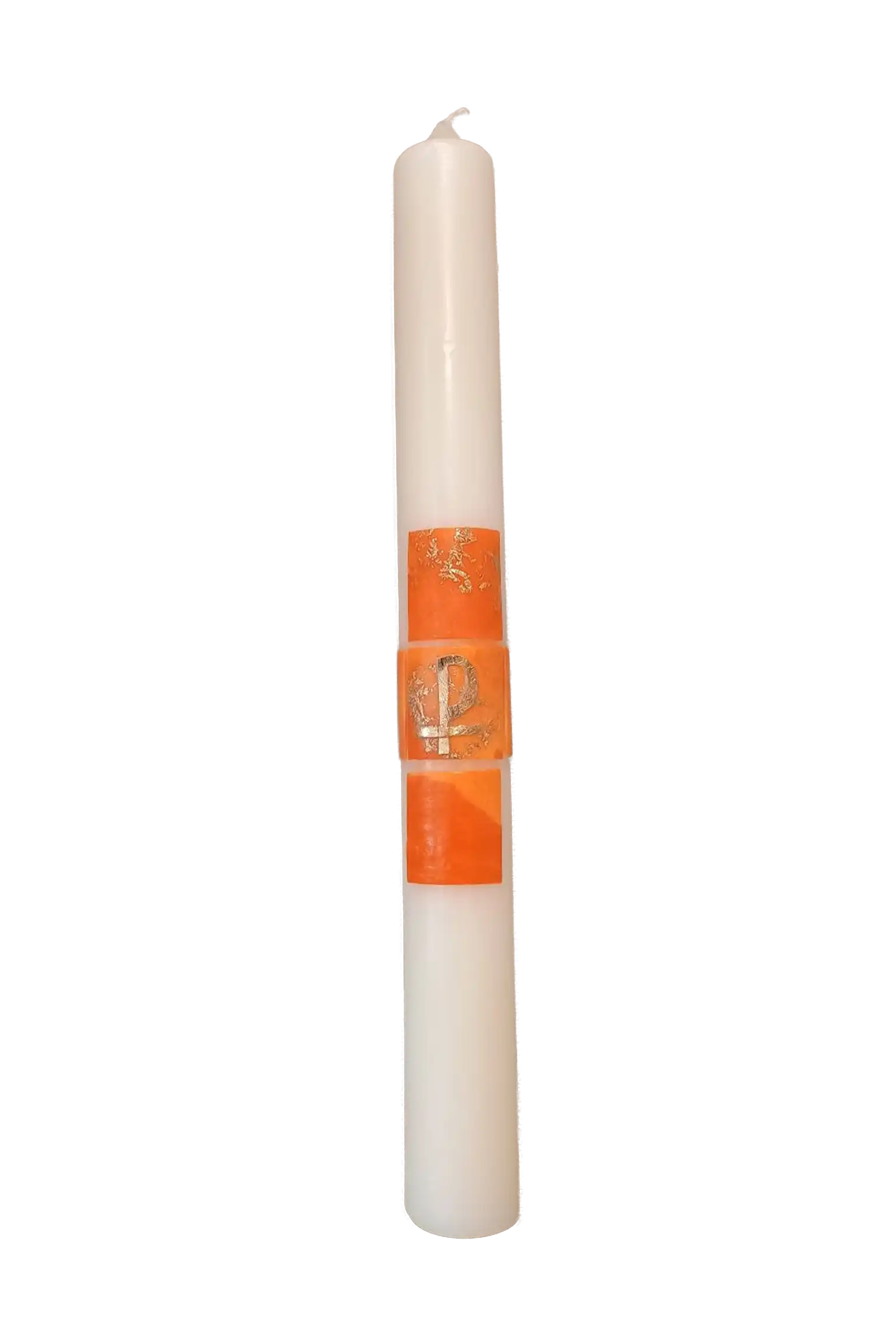 Taufkerze „Orange XIRO“ (4 ×40 cm)