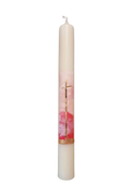 Taufkerze „Rosa Kreuz“ (4 ×40 cm)