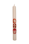 Taufkerze „Sakramente Rot“ (4 ×40 cm)