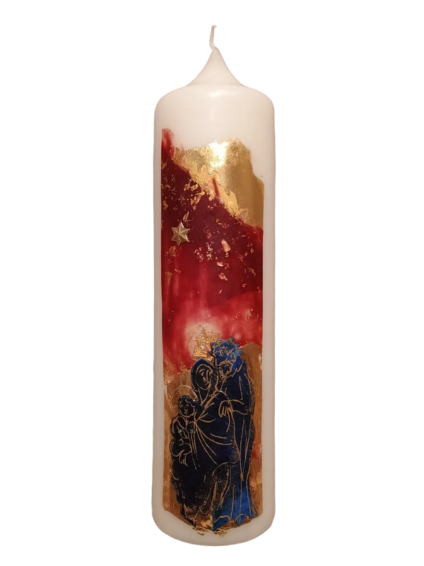 Weihnachtskerze "Familie" (8x30 cm)