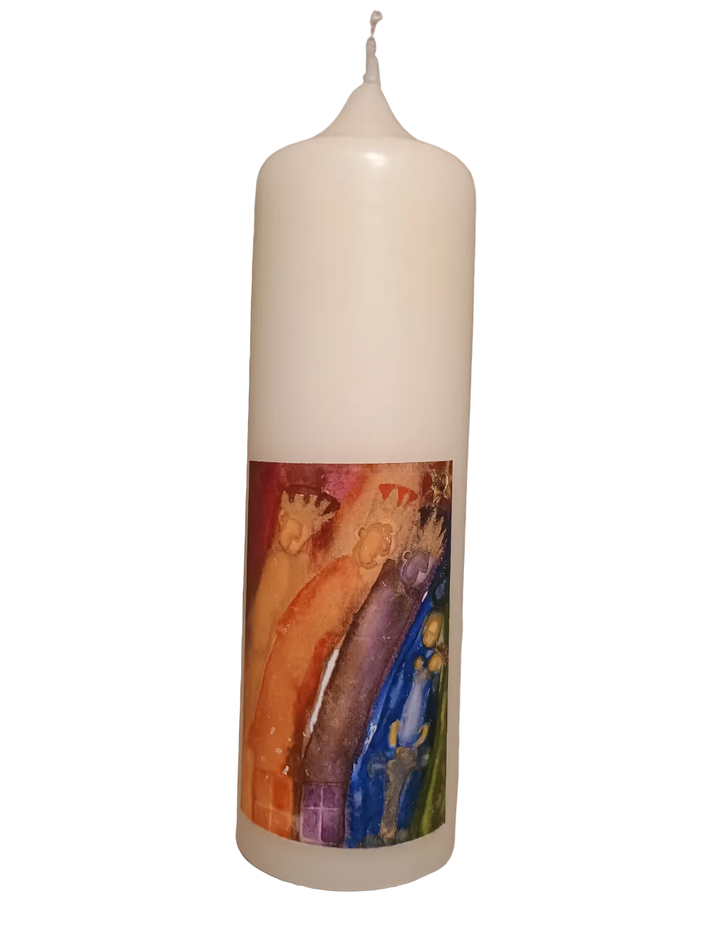 Weihnachtskerze „Könige“ (6×20 cm)